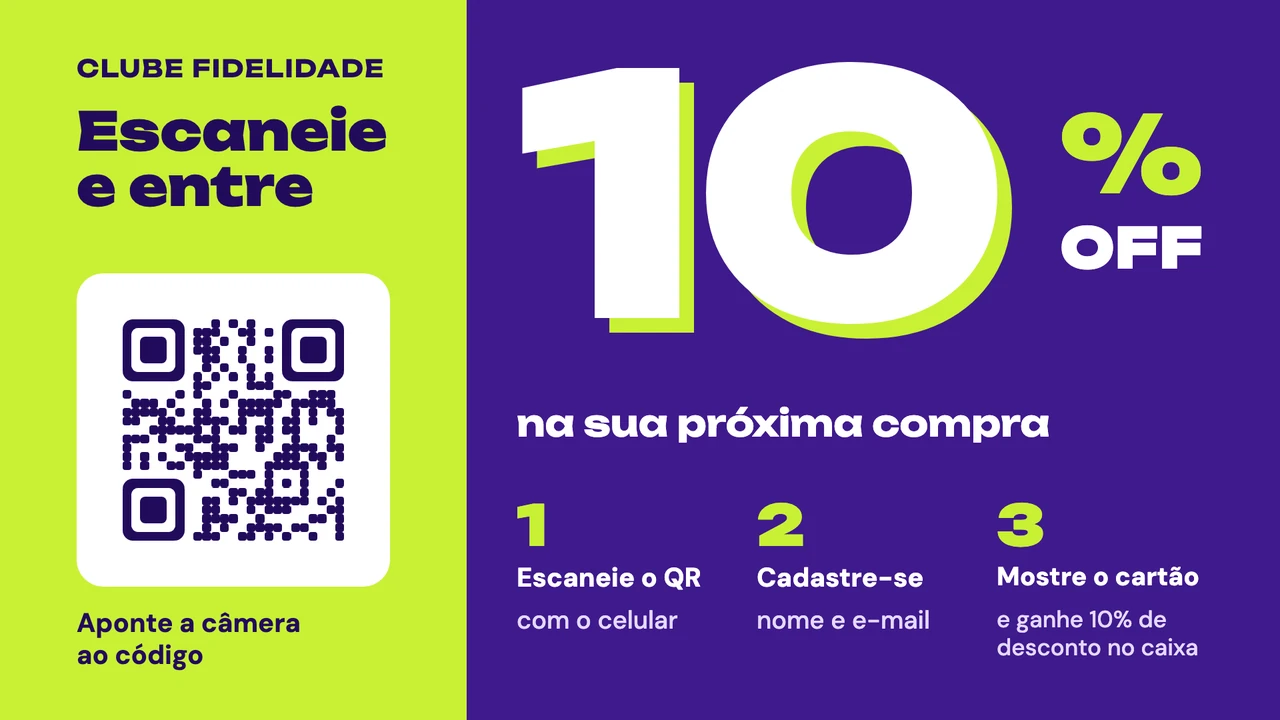 QR de fidelidade gigante