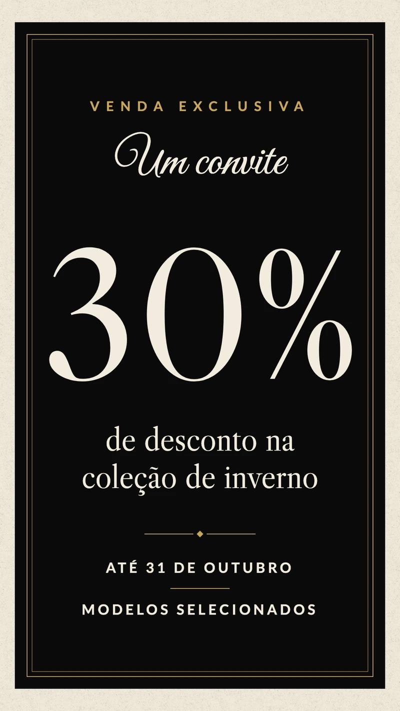 Convite para venda privada