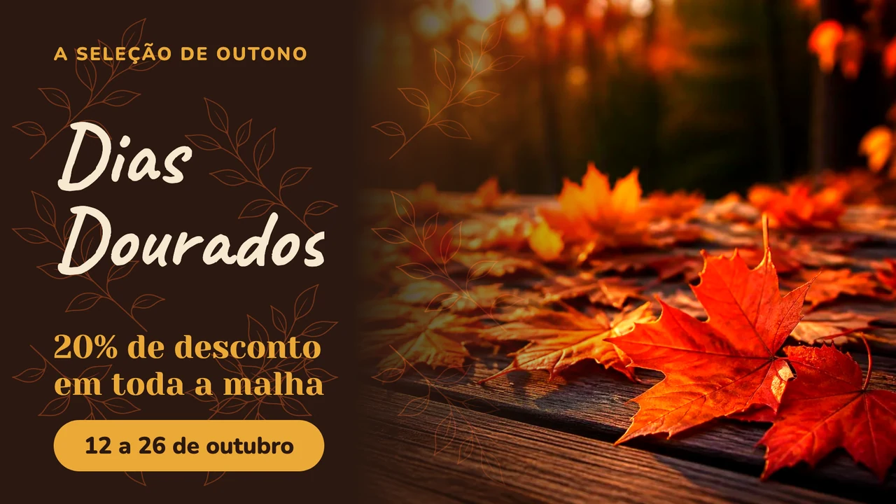 Etiqueta de folhas de outono