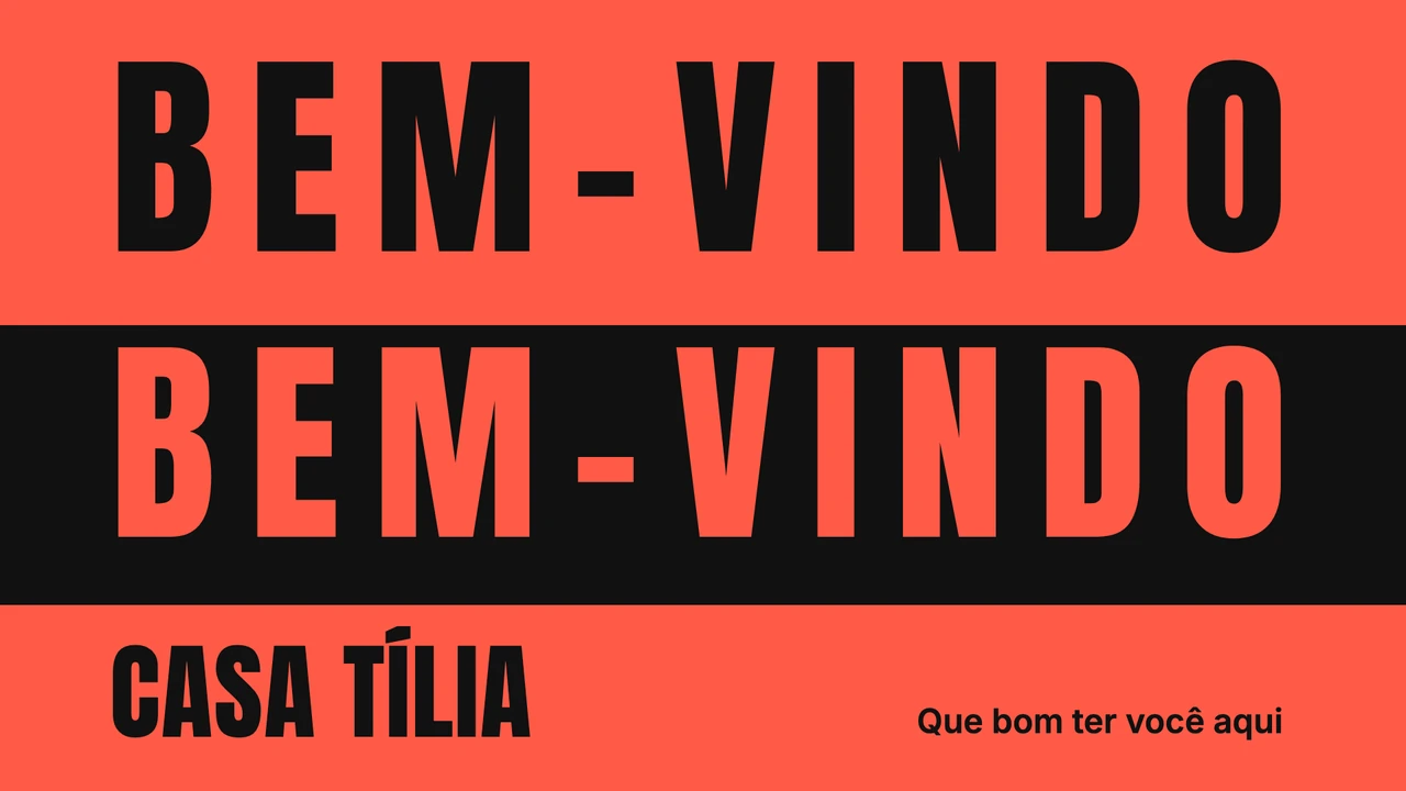 Cartaz BEM-VINDO empilhado