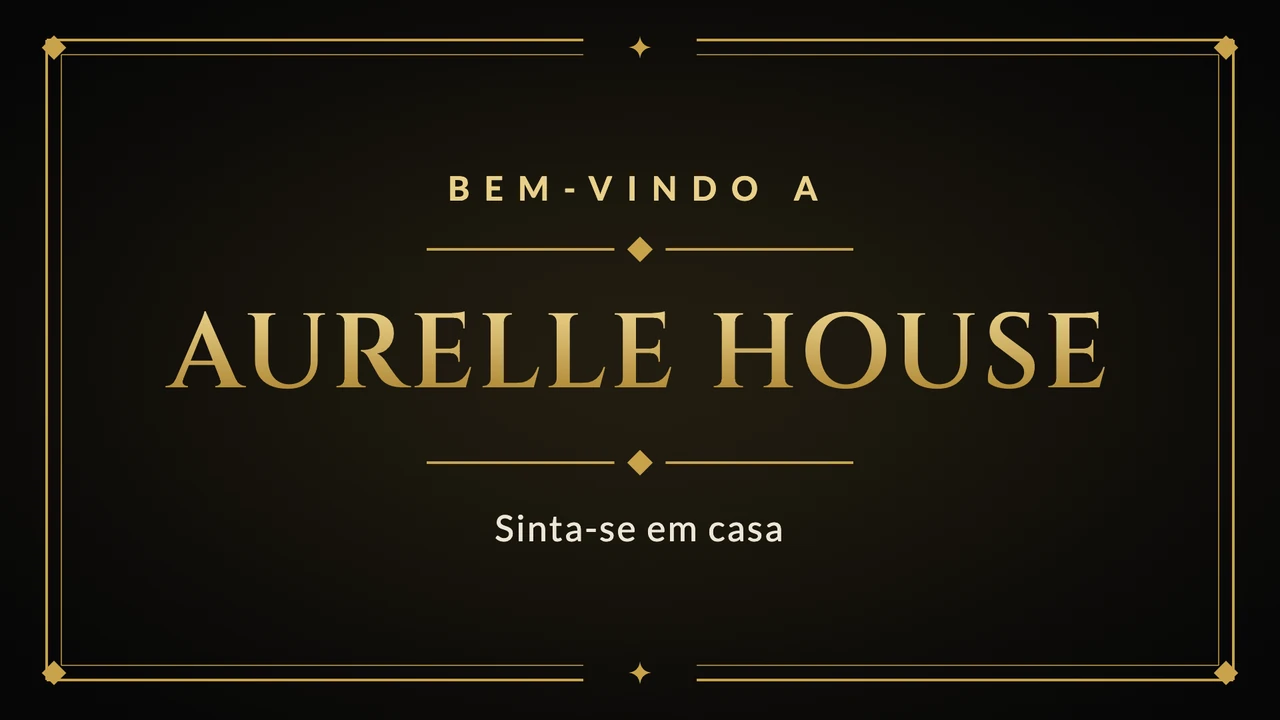 Boas-vindas, moldura dourada