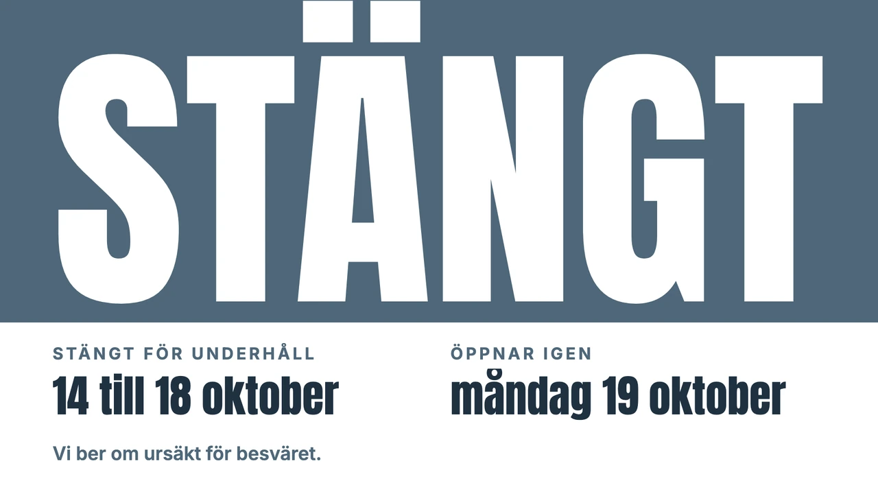 Jättestort ordet STÄNGT