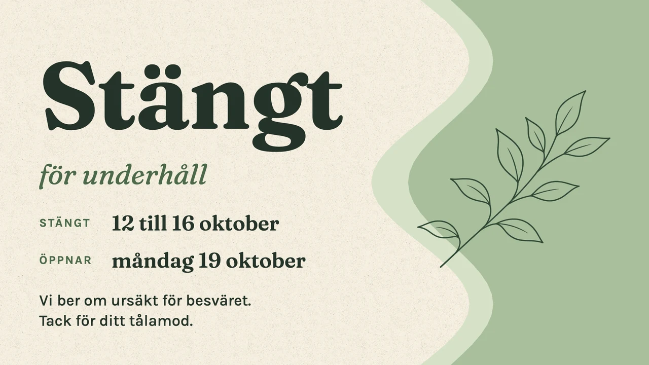 Stängt-lapp med lugn paus