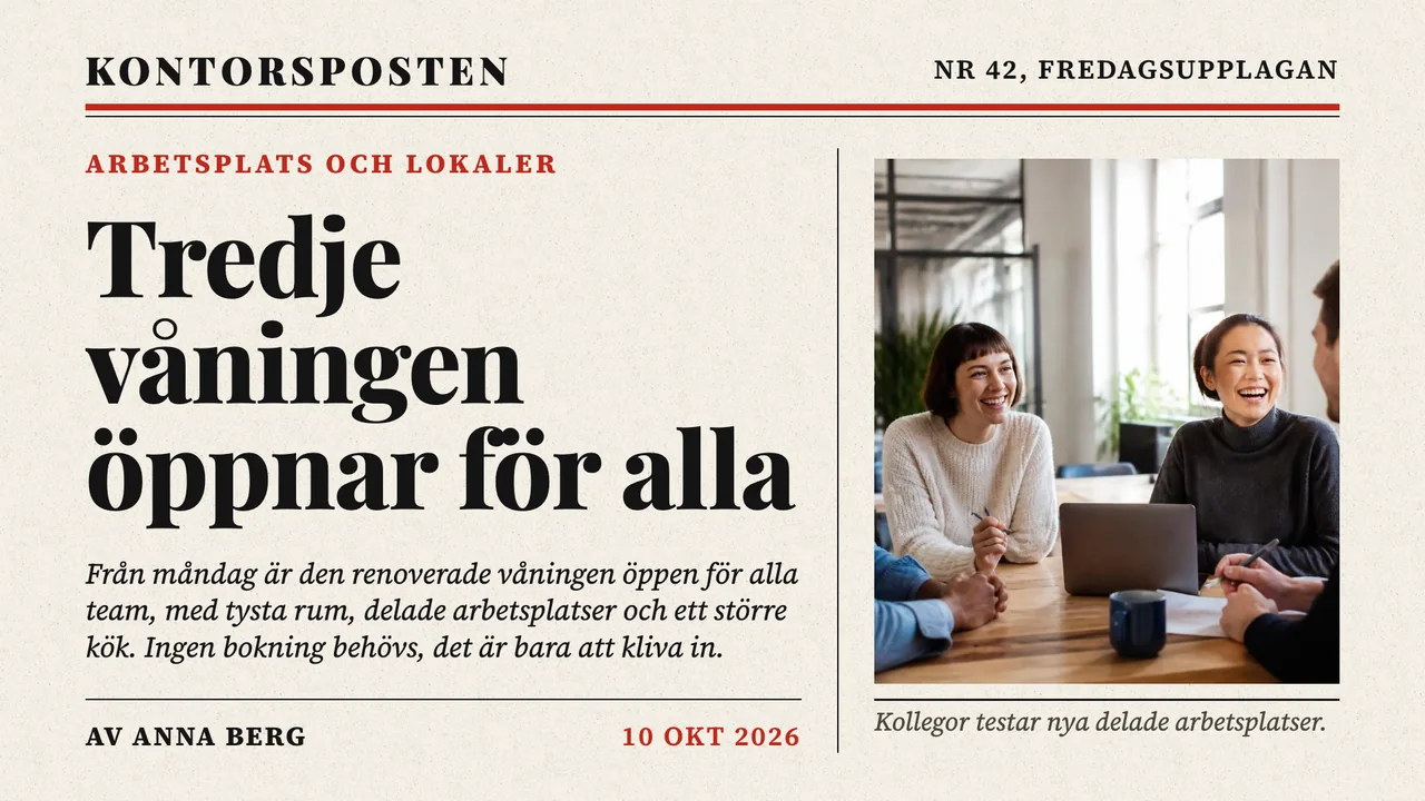 Nyheter på förstasidan