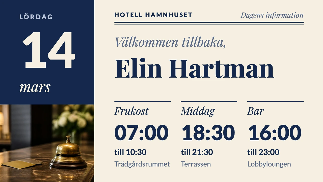 Välkomst som dagstidning