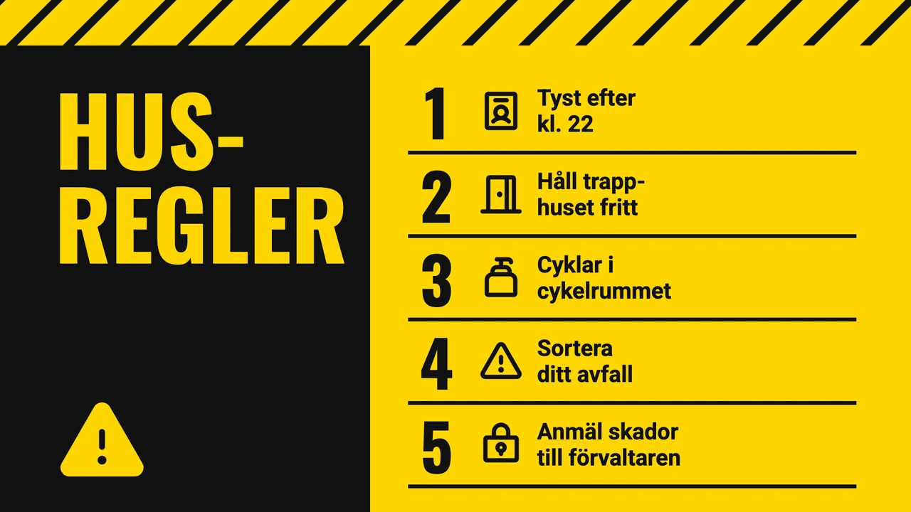 Regler med varningsränder