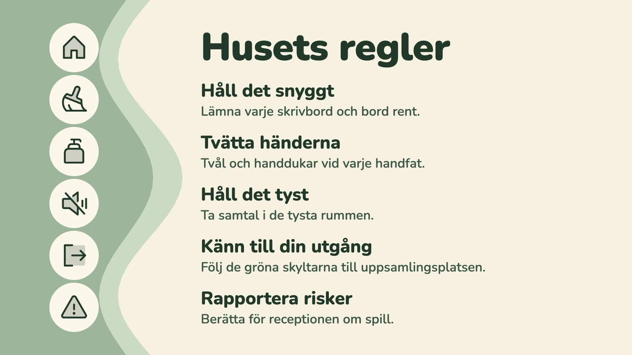 Regelkolumn med piktogram
