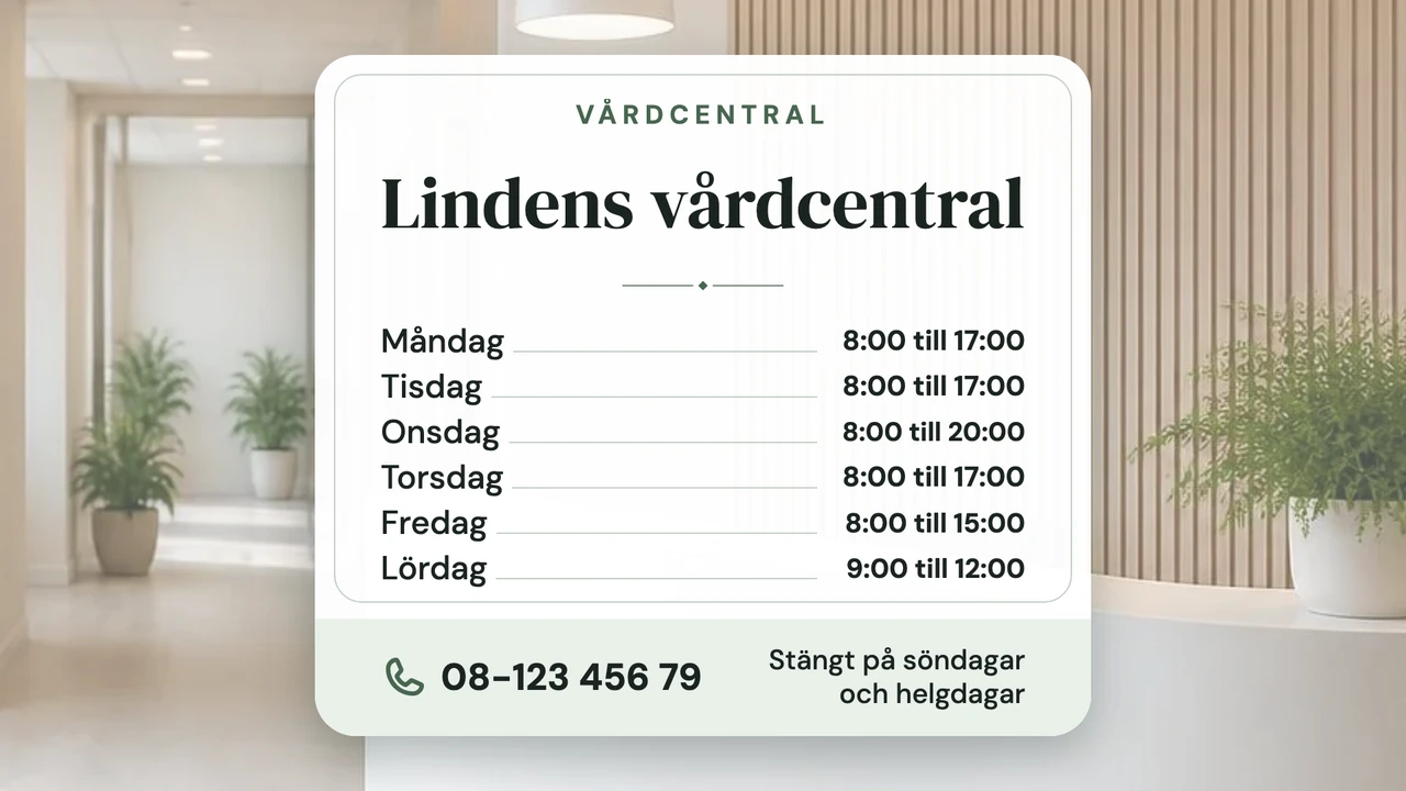 Inramade mottagningstider