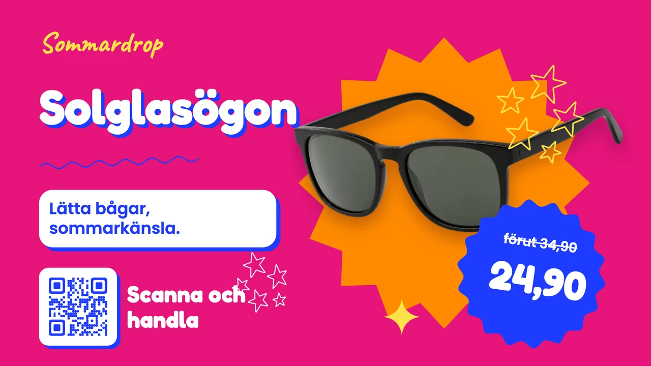 Produkt i klistermärkeshög