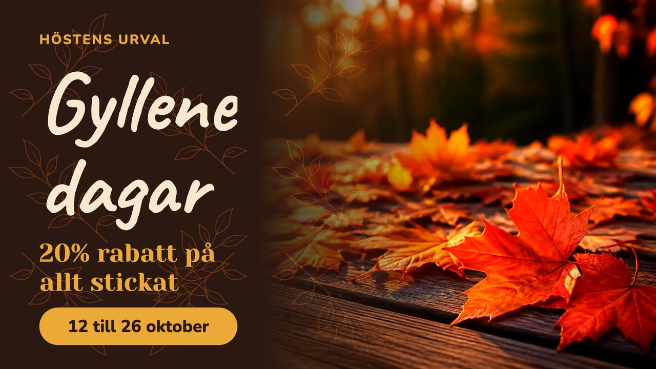 Etikett med höstlöv