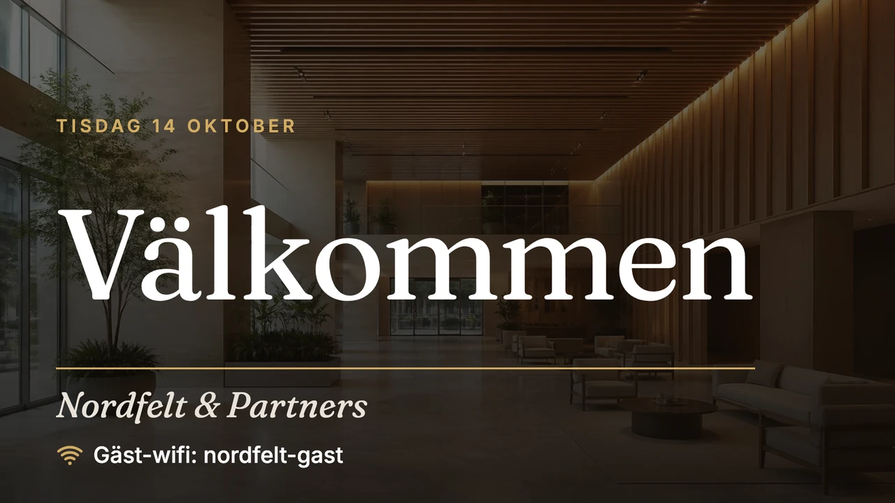 Välkomst i lobbymagasin