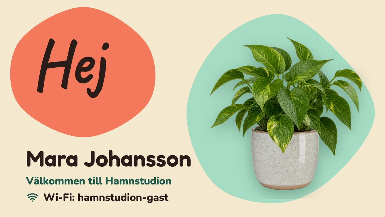 Hej på en post-it-lapp