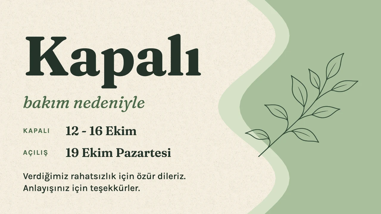 Kısa mola kapalı notu