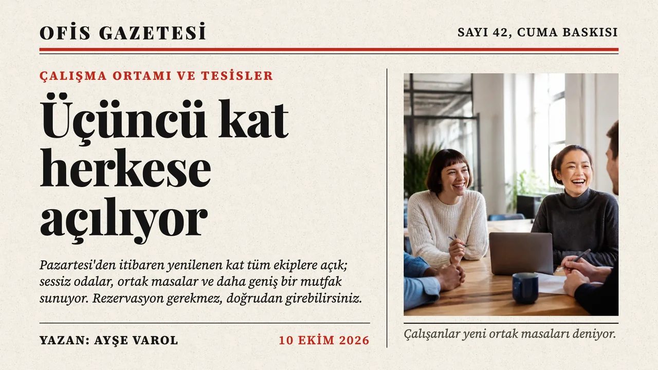 Birinci sayfa şirket haberi