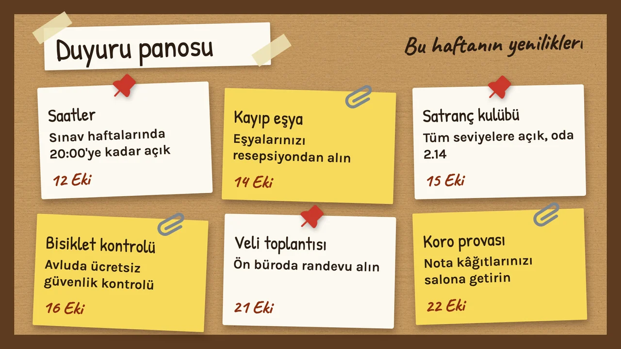 Mantar pano duyuruları