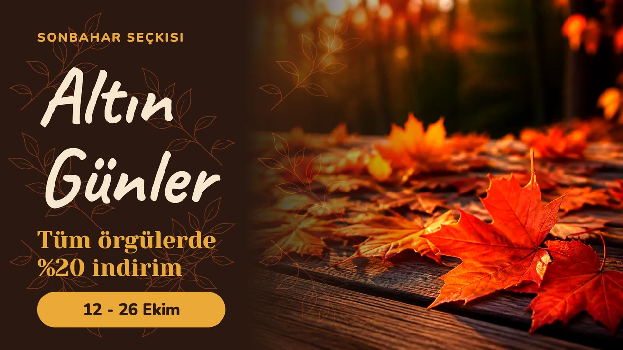 Sonbahar yaprak etiketi