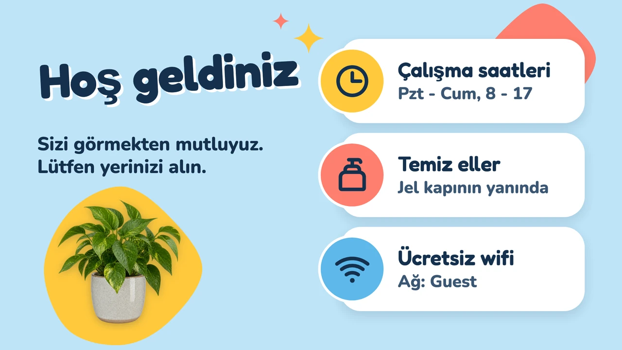 Gökyüzü mavisi karşılama