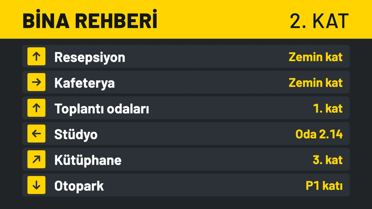 Sarı oklu bina rehberi