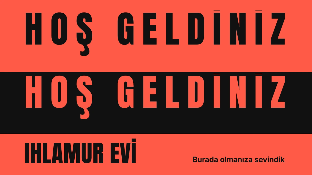 Üst üste HOŞ GELDİNİZ afişi