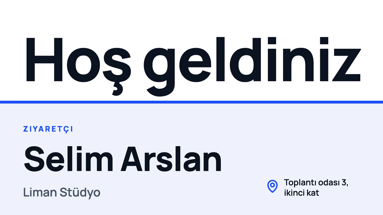Dev kelimeli karşılama