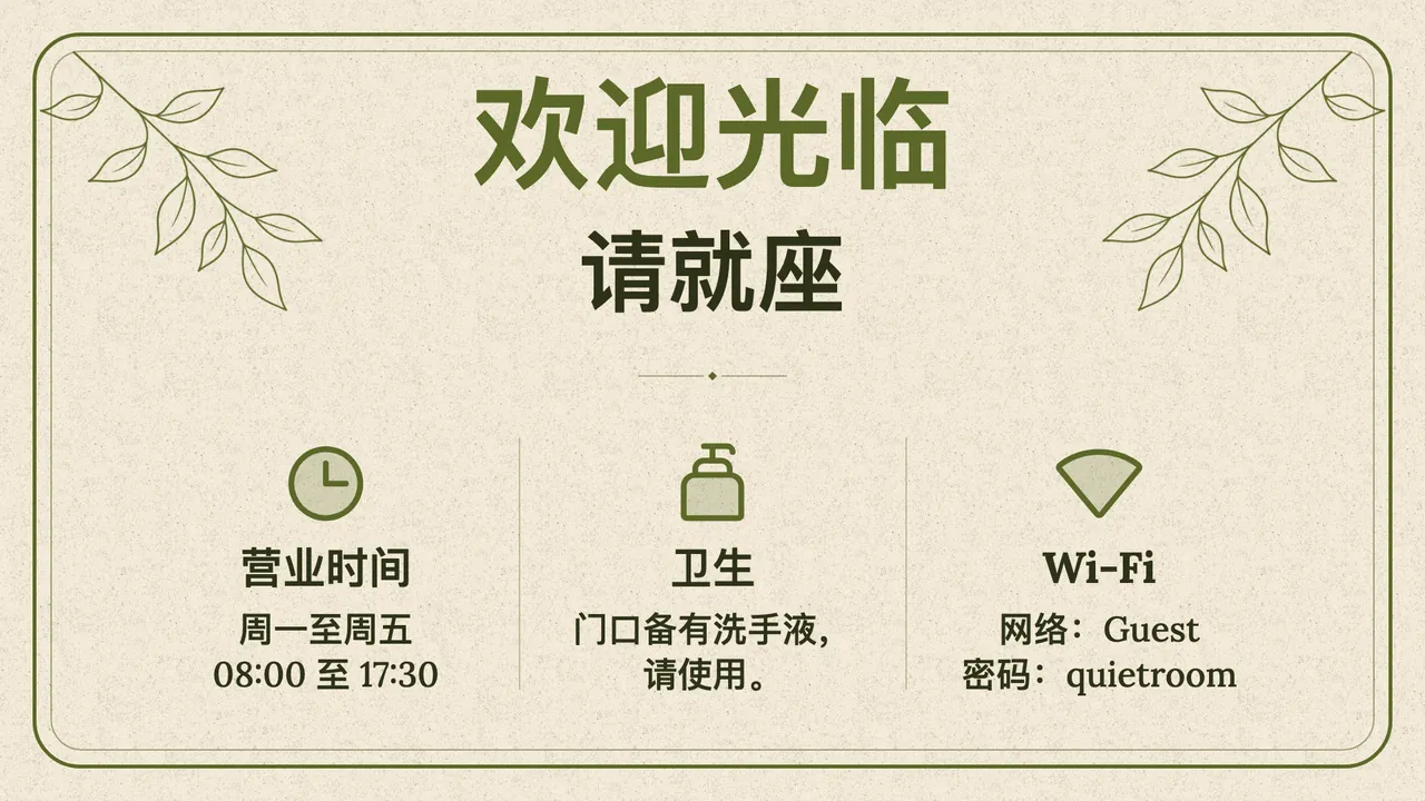 手写候诊卡